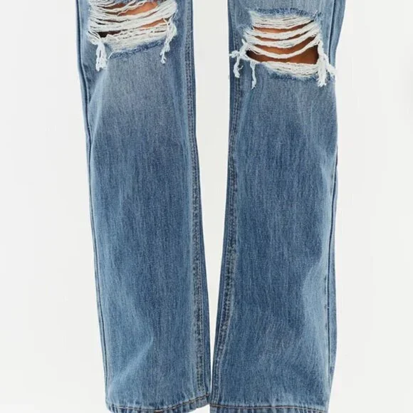 KanCan Women's Dixon Ultra High Rise 90's Boyfriend Jeans Medium Wash Size 15/31 - Picture 2 of 11
